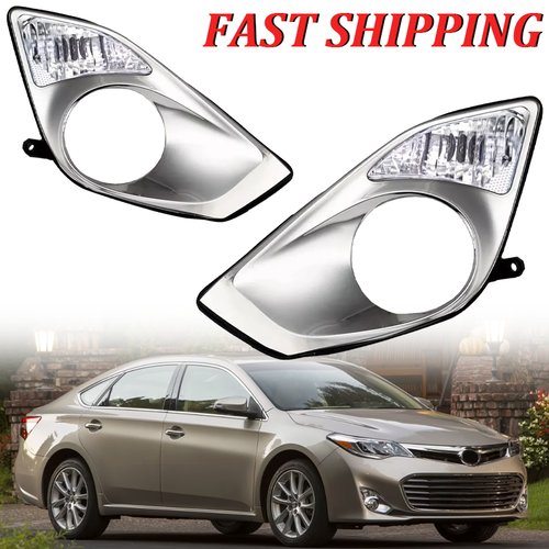 Pair For 2013 2014 2015 Toyota Avalon Front Fog Light Covers & Turn Signal Lamps