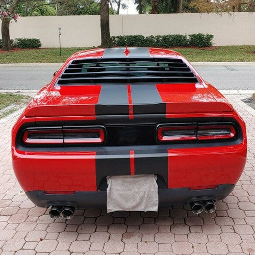 Solid Spare For 08-23 Dodge Challenger Rear Window Scoop Louver Sun Shade Cover ABS