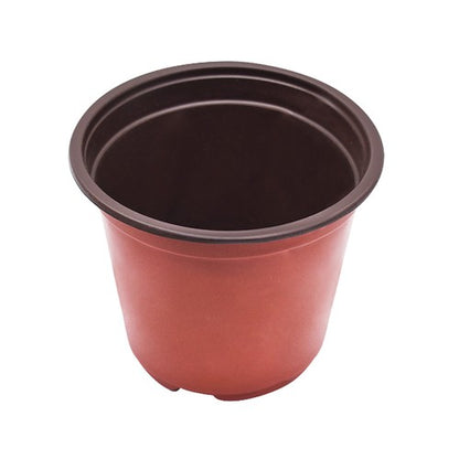 Solid Spare 13×11×9CM Brick Red Round Plastic Plant Pots Flowerpot Nursery Pot