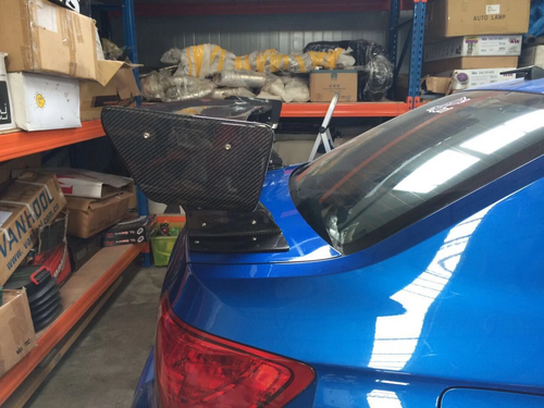 Carbon Fiber Trunk Street Spoiler Wing For 2007 2008-2014 Subaru GVF STI V-SR GT