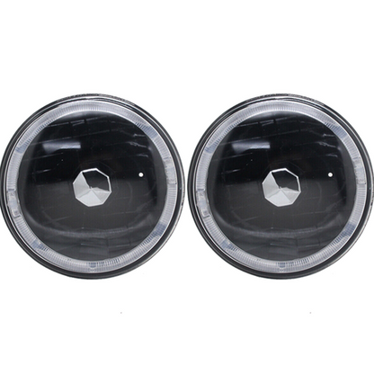 Pair 7" LED Headlights Headlamps Red DRL fit Pontiac Firebird 1970 1971 72-1976
