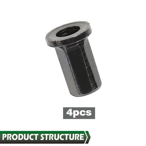 Solid Spare Fit For 07-13 Chevy Silverado GMC Sierra Black Tailgate Cover Cap Nuts 4pcs