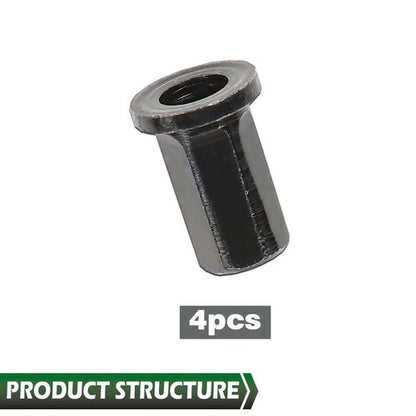 Solid Spare Fit For 07-13 Chevy Silverado GMC Sierra Black Tailgate Cover Cap Nuts 4pcs