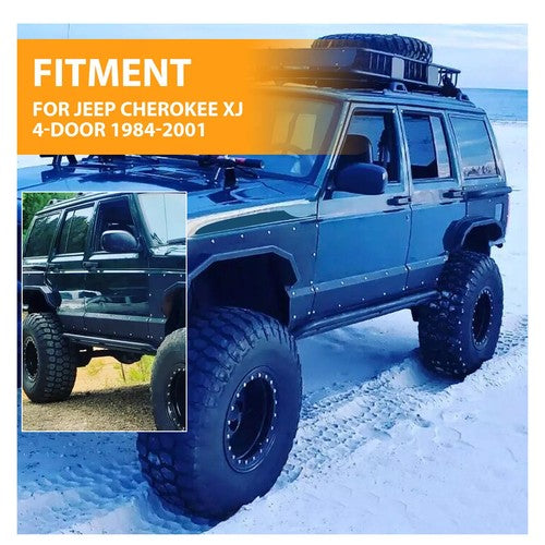 Solid Spare Lower Door Side Panel Armor For 1984-2001 Jeep Cherokee XJ 4-Door Brand New