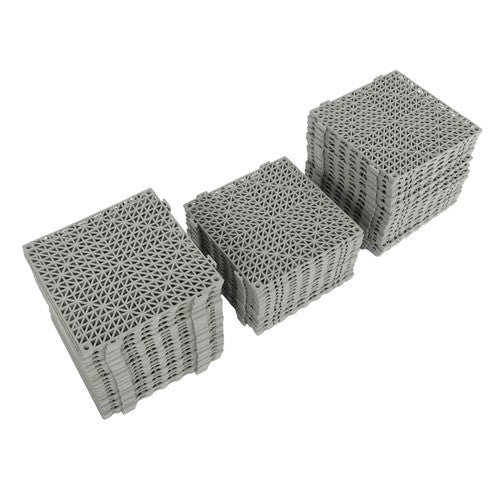 Solid Spare 12x12Inch Interlocking Drainage Floor Tiles Modular Interlocking Tile 55Pcs Gray