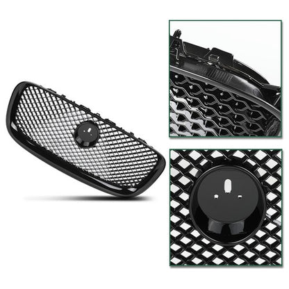 Solid Spare Front Bumper Upper Mesh Grille Fit For 2012 2013 2014 2015 Jaguar XF XFR Black