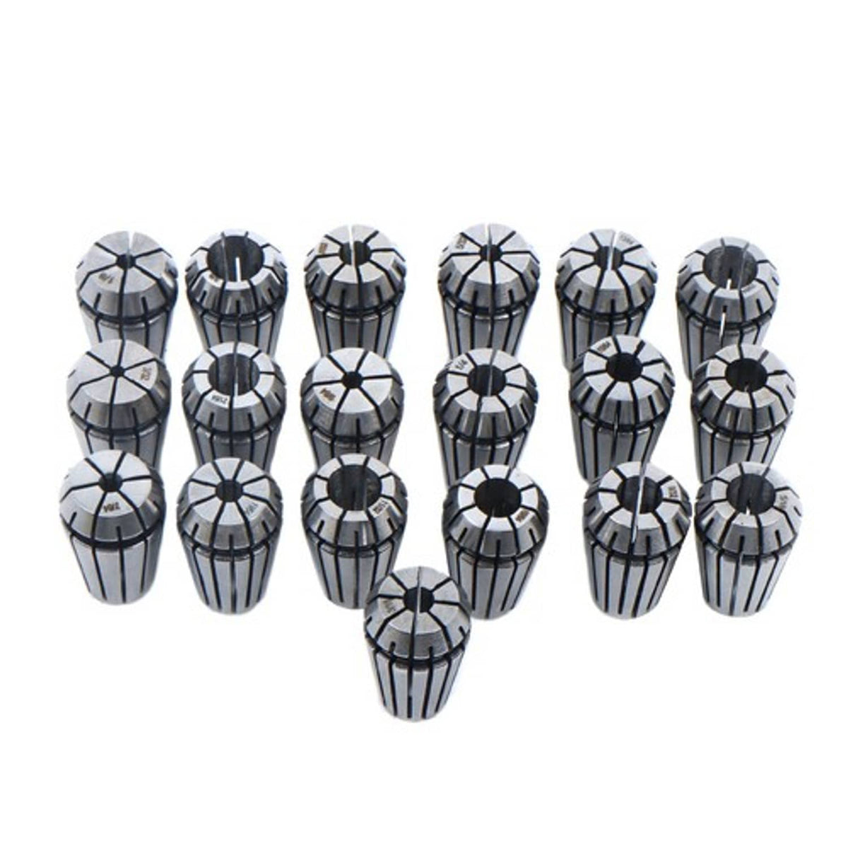Solid Spare ER16 Spring collet set 19pcs Sizes16th, 32nds & 64th for CNC Milling Lathe Tool