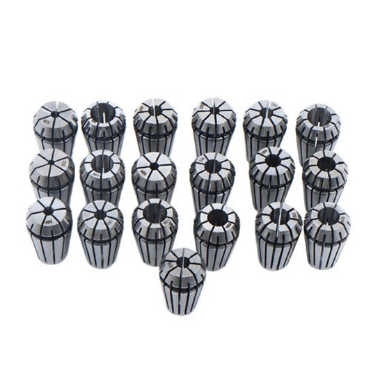 Solid Spare ER16 Spring collet set 19pcs Sizes16th, 32nds & 64th for CNC Milling Lathe Tool