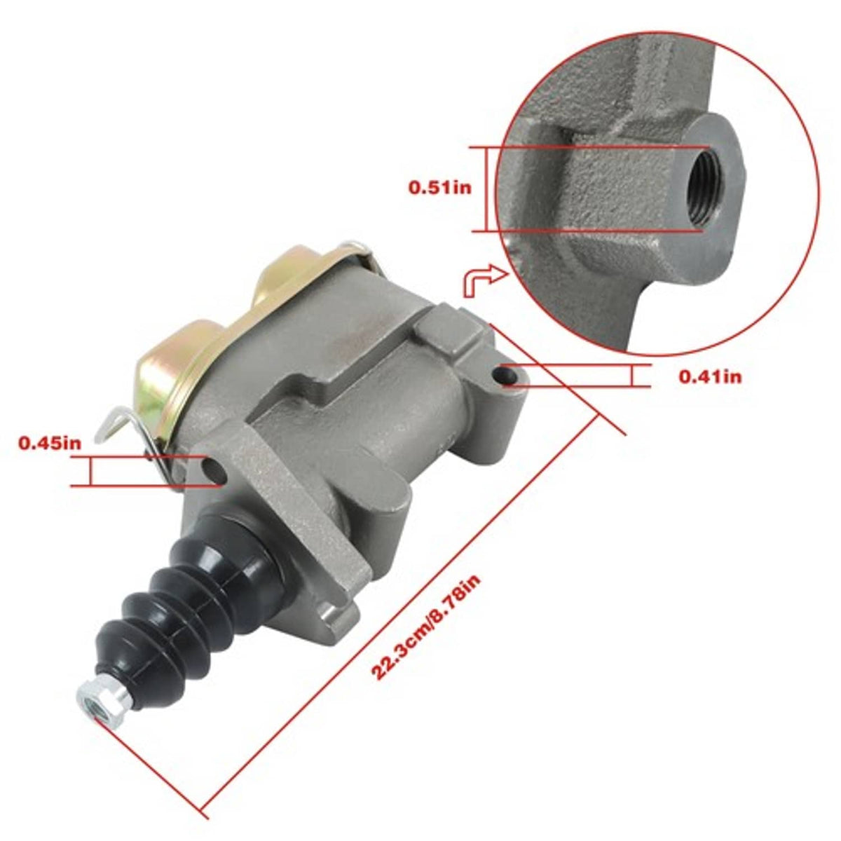 Solid Spare Fit For Case Brake Master Cylinder450C 480D 580D 580SE 580E 580G D126695 D127519