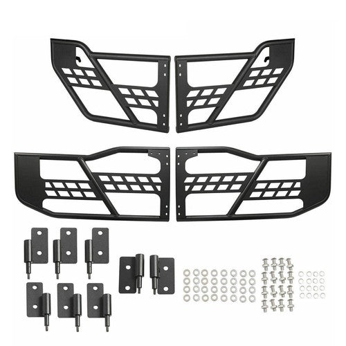 Solid Spare For Jeep Wrangler JK 07-18 4DR Textured Tube Safari Tubular Doors Front & Rear
