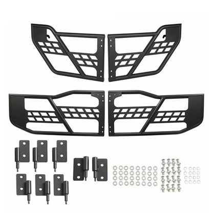 Solid Spare For Jeep Wrangler JK 07-18 4DR Textured Tube Safari Tubular Doors Front & Rear