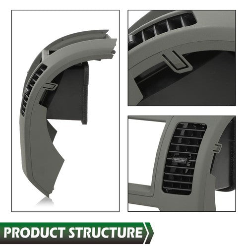 Solid Spare Center Dash Console Instrument Panel Bezel Gray Fit For 05-20 Nissan Frontier