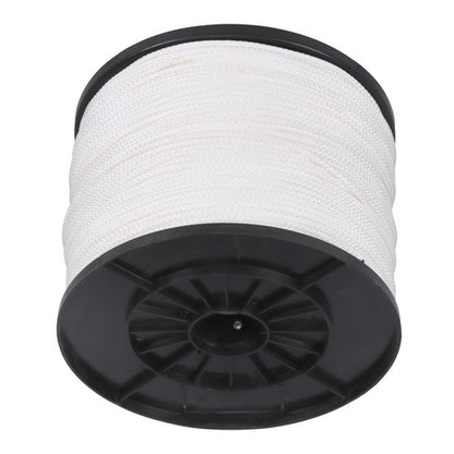 Solid Spare 1/8" x 1000' Hollow Braid Polypro Rope Tensile Strength 350 Pounds White