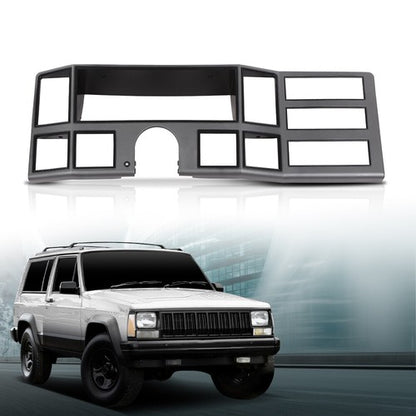 Solid Spare Fit For 84-1996 Jeep Cherokee XJ Comanche Dash Radio Bezel Instrument Trim Gray