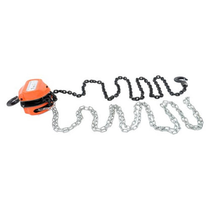 Solid Spare Manual Chain Hoist | 1 Ton / 2200 lbs Capacity | 10ft / 3m Lift | 2 Hooks Red