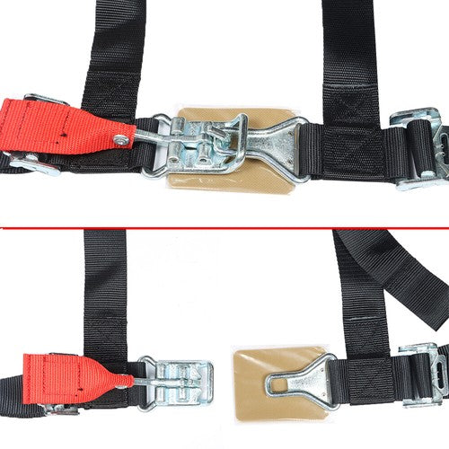 Solid Spare 4 Pack Seat Belt Harness 4 Point 2" Padded Black For Polaris RZR XP S 4 1000 New