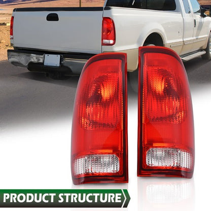 Solid Spare Tail Lights Fit For 97-03 Ford F150 99-07 F250 F350 F450 Super Duty Brake Lamps