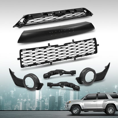 Solid Spare Fit For 14-19 Toyota 4Runner TRD/SR5 Front Bumper Grille Assembly Body Parts Kit