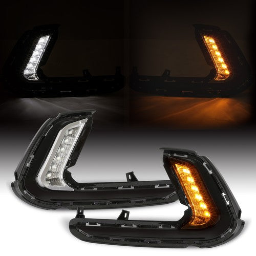 Solid Spare For 2016-2018 Hyundai Elantra 4DR Sedan LED Fog Lights Turn Signal DRL Lamps