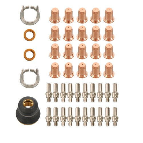 Solid Spare IPT-60 PT-60 IPT-40 PT40 Plasma Cutting Torch Tips Electrode Shield Cap 45 Pcs