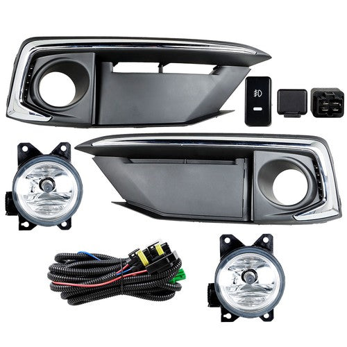 Solid Spare For 2019-2020 Honda Civic Coupe/Sedan Bumper Fog Light Lamp Cover Kit