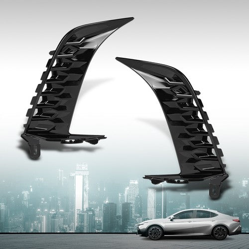 Solid Spare Front Bumper Trim W/o Sensor Hole Fit For 2025 Toyota Camry SE Sedan Left+Right