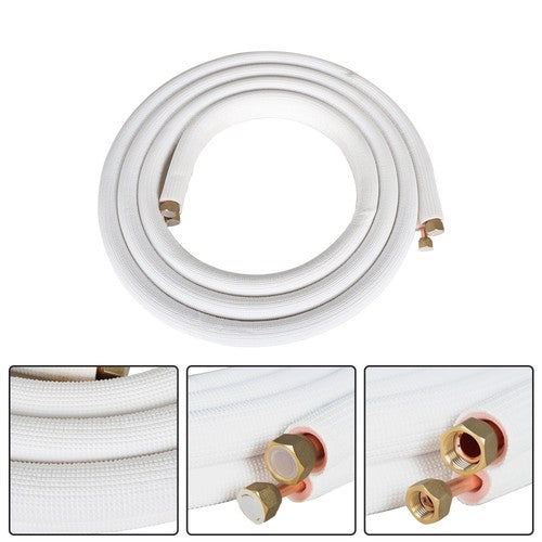 Solid Spare 3/8-5/8 Dia. 16 Feet Install Kit Air Conditioning Cooling Connection Pipe