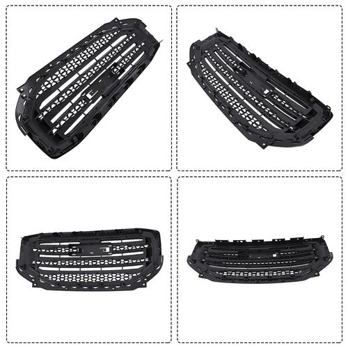 Solid Spare Compatible For GMC Acadia 2017-19 Gloss Black Front Bumper Upper Grille Plastic