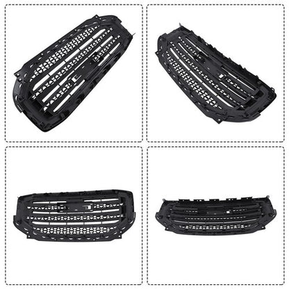 Solid Spare Compatible For GMC Acadia 2017-19 Gloss Black Front Bumper Upper Grille Plastic