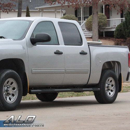 Solid Spare Fit For 2014-2018 Chevy Silverado 1500 Molded Rear Mud Flaps Splash Guards Black