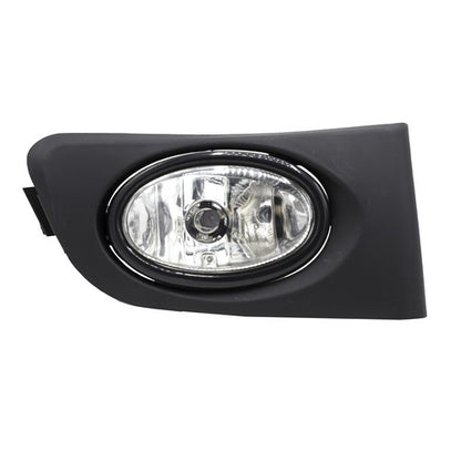 Fits 2001-2003 Honda Civic Sedan Front Mesh Grille & Clear Lens Fog Lights Lamps