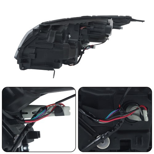 Solid Spare LED Headlight Passenger Right Side For Nissan Pathfinder 2022-2023 Chrome Bezel