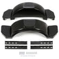 Solid Spare Glossy Black 2 (TWO) SINGLE AXLE TRAILER FENDERS FOR 13" WHEELS TIRES SKIRT BOAT