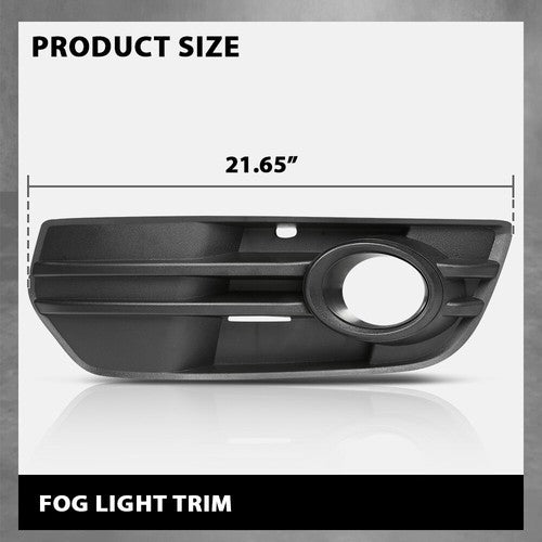 Solid Spare Fit For 2009-2012 Audi Q5 Front Bumper Fog Light Bezel Lamp Trim Left Side