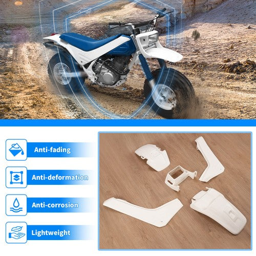 Solid Spare Plastic Body Kit Fairing Fender Side Cover White For Honda TR200 Fat Cat 86-87