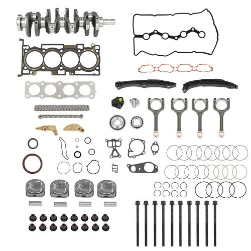 Solid Spare Engine Rebuild Kits w/ Crankshaft Con Rods Timing Kit For Hyundai Kia G4KJ 2.4L