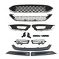 Solid Spare Front Bumper Upper+Lower Grill&Fog Light Set&Trim Set For Ford Focus 2015-2018