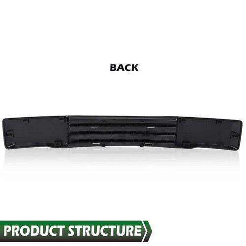 Solid Spare Fit For 2015-2017 Ford F-150 Front Bumper Cover Lower Grille Trim Panel Black