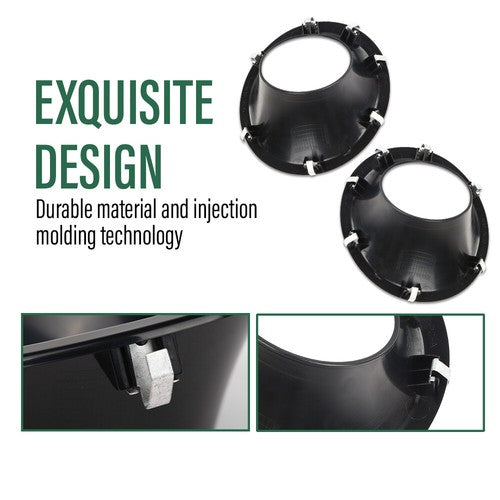 Solid Spare Front Bumper Fog Light Bezel Fit For 2010 2011 2012 2013 2014 Land Rover LR4