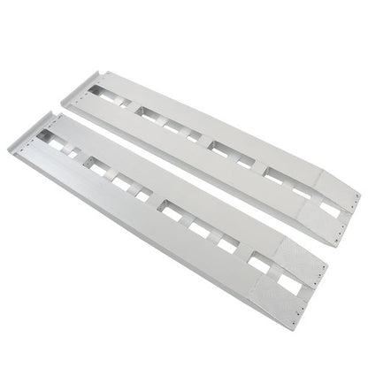 Solid Spare 2-Piece 60''x12'' Ramps 6500Lbs Car Trailer Truck Ramps Hook End Knife Aluminum