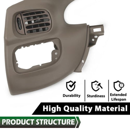 Solid Spare Fit For 1997-2003 Ford F150 Expedition Dash Instrument Cluster Bezel Panel Brown