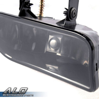 Solid Spare Fit For 1999-2002 GMC Sierra 1500/2500/3500 Smoke Lens Fog Lights Driving Lamps