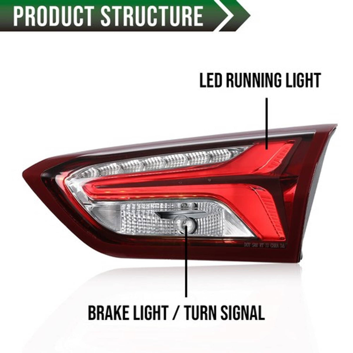 Solid Spare Fit For 2019-2021 Chevrolet Malibu XL Rear Inner Lamps Tail Light Right Side