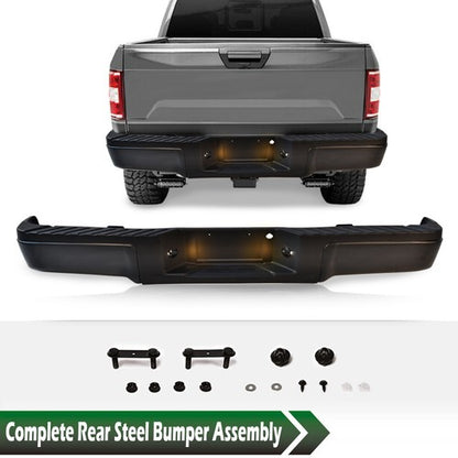 Solid Spare Black Fit For 2009-2014 Ford F-150 Pickup Rear Step Bumper Assembly FO1103160
