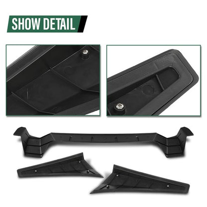 Solid Spare Window Rear Roof Spoiler Fit For Honda Civic 2016-2021 Gloss Black Type-R Style