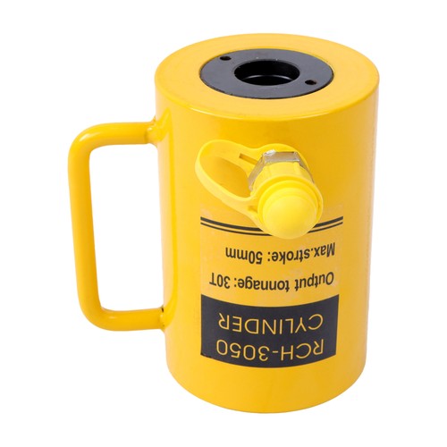 Solid Spare 30 Ton Hydraulic Hollow Ram Cylinder 2in / 50mm Stroke Working Single Acting