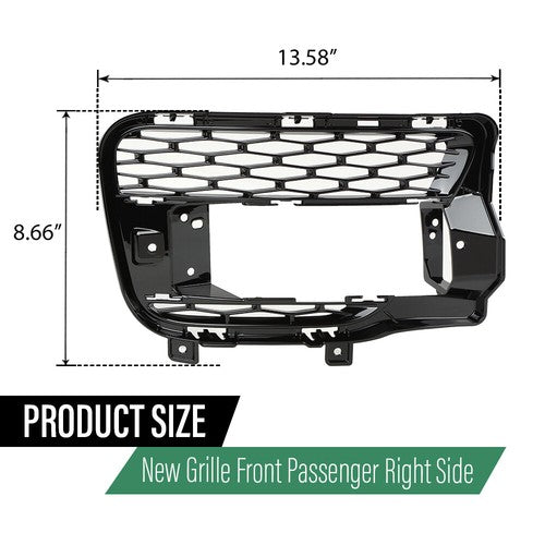 Solid Spare Fit For 14-17 Land Rover Range Rover Sport Front Bumper Fog Light Cover Right