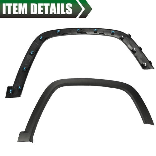 Solid Spare Fit For 2017-2022 Jeep Compass Front Right Wheel Molding Fender Flare Textured