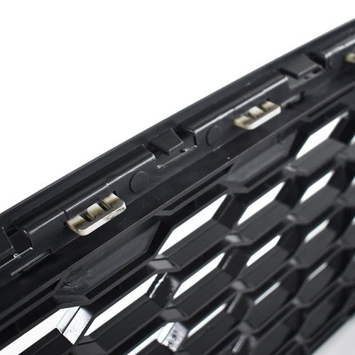 Solid Spare Front Bumoer Grill Grille For Ford Fusion 2013-2016 Black Glossy Honeycomb Trim