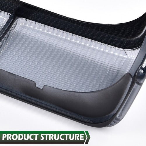 Solid Spare Fit For 87-93 Ford Mustang Fox Body LX Style Smoke Tail Light Lens Left+Right